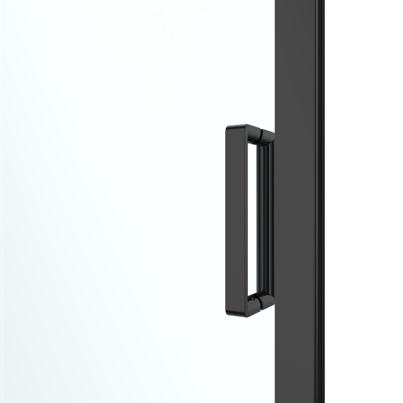 Drzwi prysznicowe przesuwne GoodHome Ledava 120 cm czarne matowe / transparentne