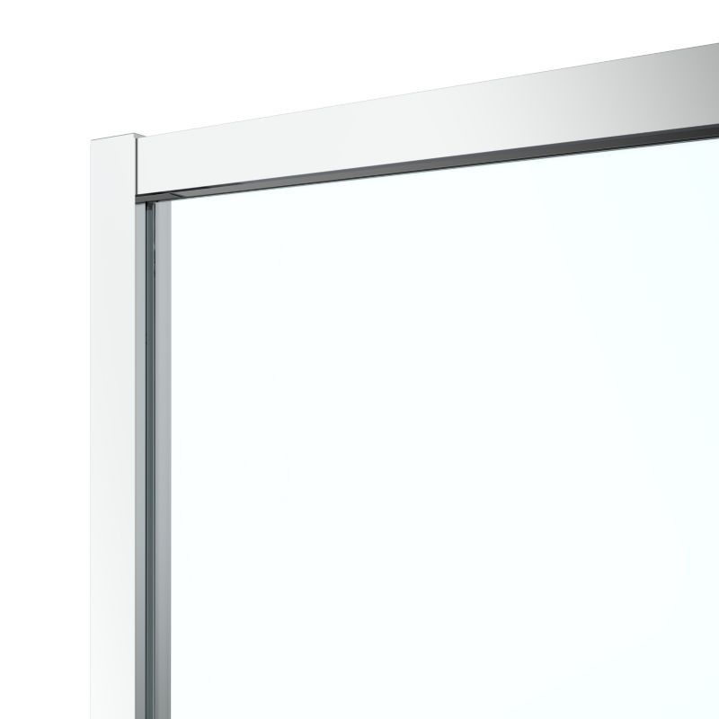 Drzwi prysznicowe przesuwne GoodHome Ledava 140 cm chrom/szkło lustrzane