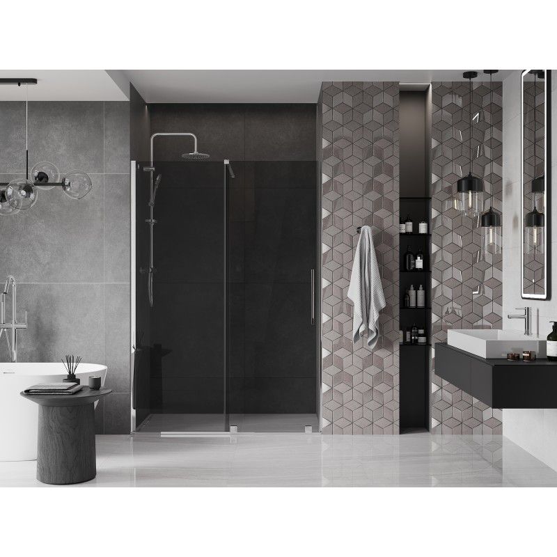 Drzwi prysznicowe przesuwne Mexen Velar grafit 150x200 cm 1 szt.