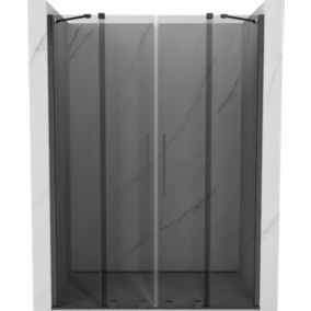 Drzwi prysznicowe przesuwne Mexen Velar grafit gun gray 140x200 cm 1 szt.