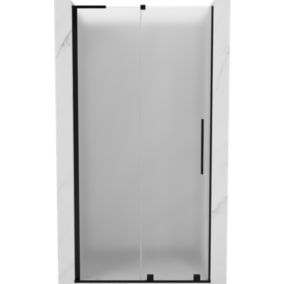 Drzwi prysznicowe przesuwne Mexen Velar L czarne 100x200 cm 1 szt.