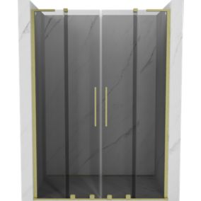 Drzwi prysznicowe przesuwne Mexen Velar L grafit 140 cm 1 szt.