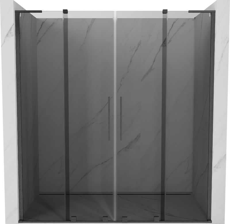 Drzwi prysznicowe przesuwne Mexen Velar L grafit 180x200  1 szt.