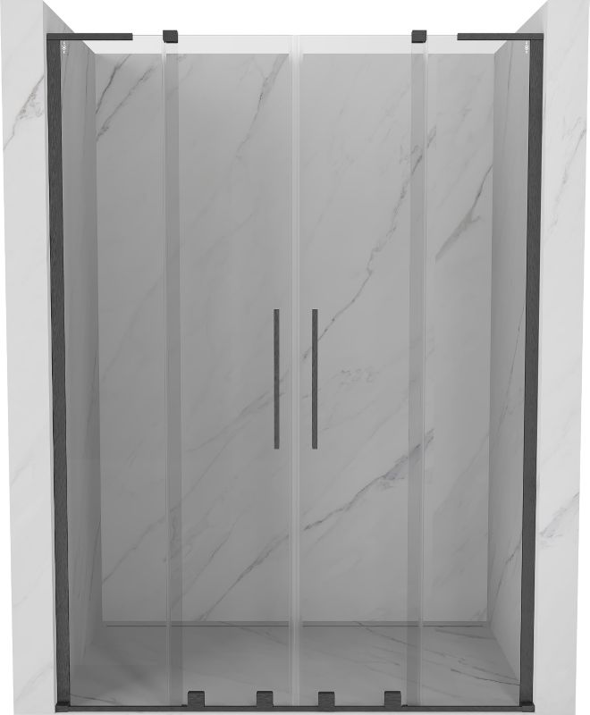 Drzwi prysznicowe przesuwne Mexen Velar L gun gray 160x200 cm 1 szt.