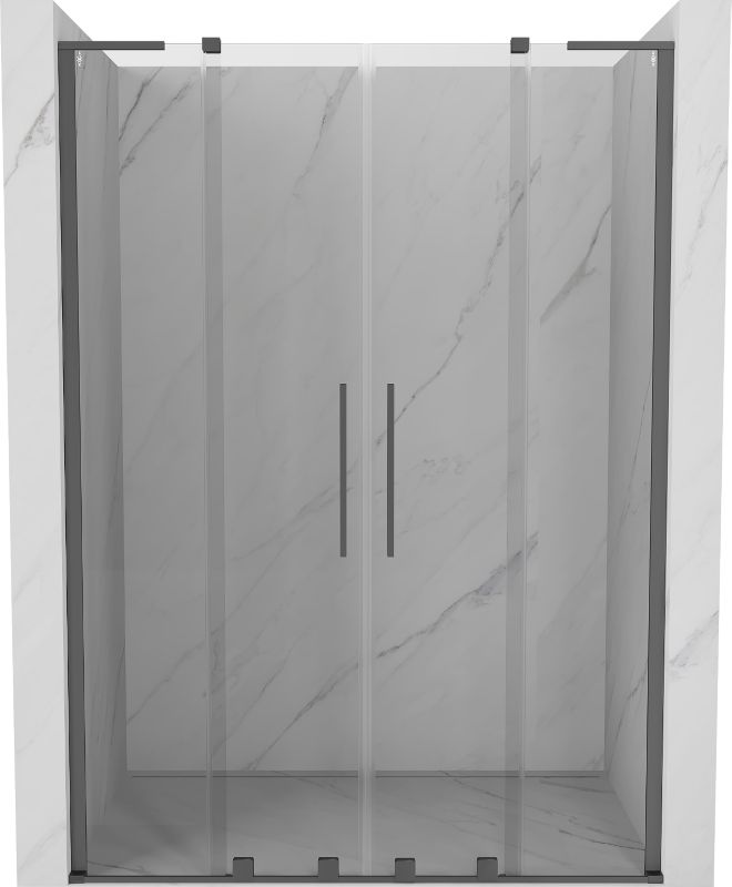 Drzwi prysznicowe przesuwne Mexen Velar L gun metal 140 cm 1 szt.