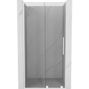 Drzwi prysznicowe przesuwne Mexen Velar L transparent białe 100x200 cm 1 szt.