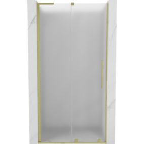 Drzwi prysznicowe przesuwne Mexen Velar L złote szron 90x200 cm 1 szt.