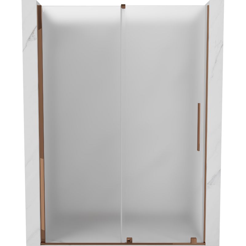 Drzwi prysznicowe przesuwne Mexen Velar różowe złoto 140x200 cm 1 szt.