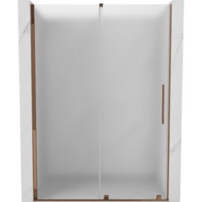 Drzwi prysznicowe przesuwne Mexen Velar różowe złoto 140x200 cm 1 szt.