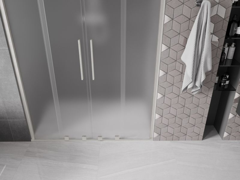 Drzwi prysznicowe przesuwne Mexen Velar szron 150x200 cm 1 szt.