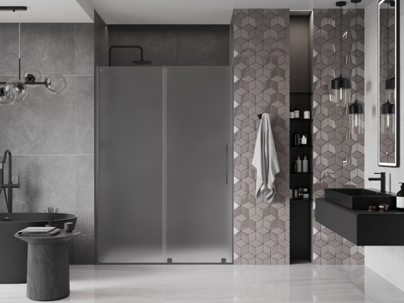 Drzwi prysznicowe przesuwne Mexen Velar szron 160 x 200 cm 1 szt.