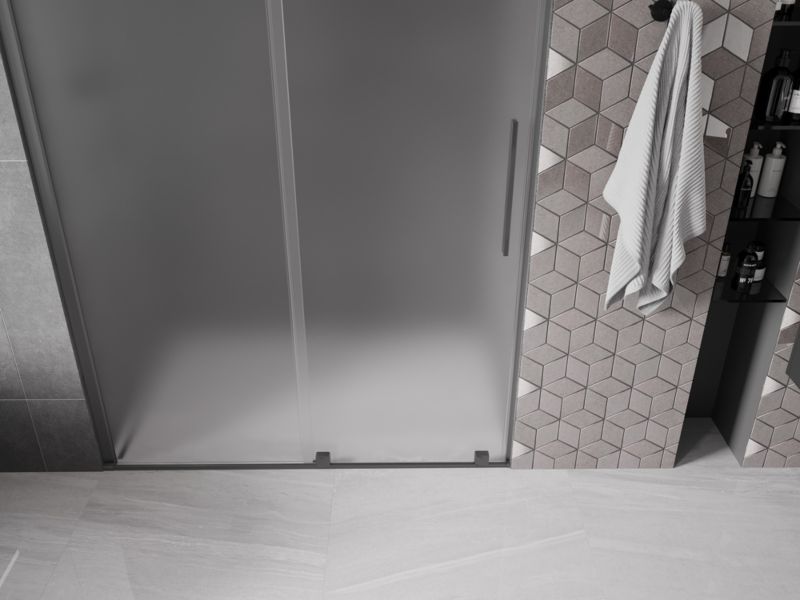 Drzwi prysznicowe przesuwne Mexen Velar szron 160 x 200 cm 1 szt.