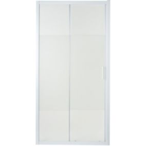 Drzwi prysznicowe przesuwne Onega 120 cm biały/wzór