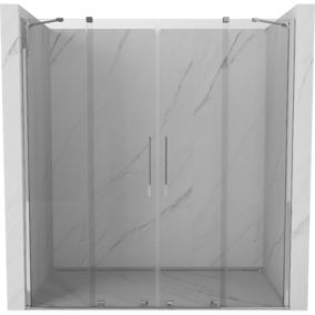 Drzwi prysznicowe rozsuwane Mexen Velar chrom transparentne 200x200 cm 1 szt.