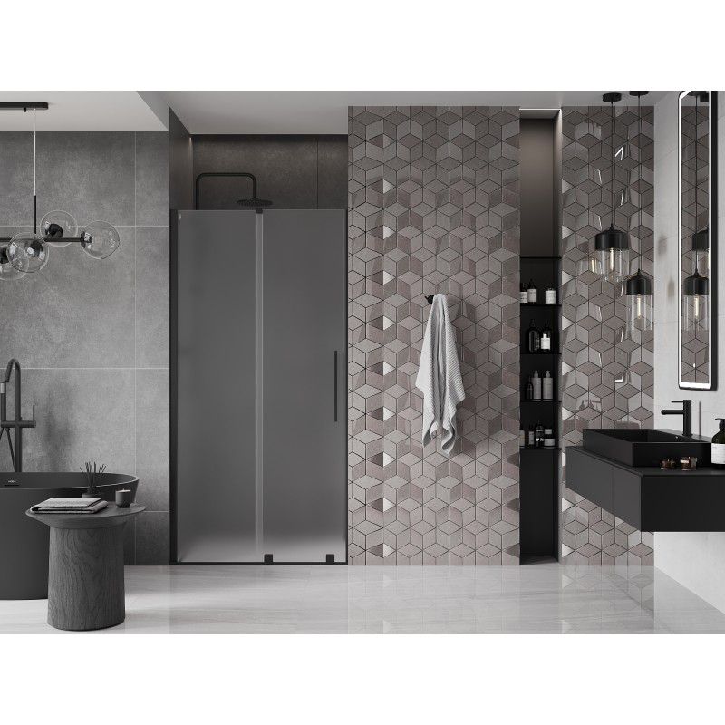 Drzwi prysznicowe rozsuwane Mexen Velar czarne 120x200 cm 1 szt.