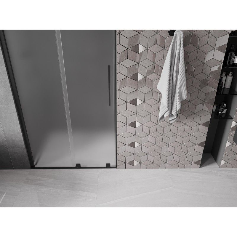 Drzwi prysznicowe rozsuwane Mexen Velar czarne 120x200 cm 1 szt.