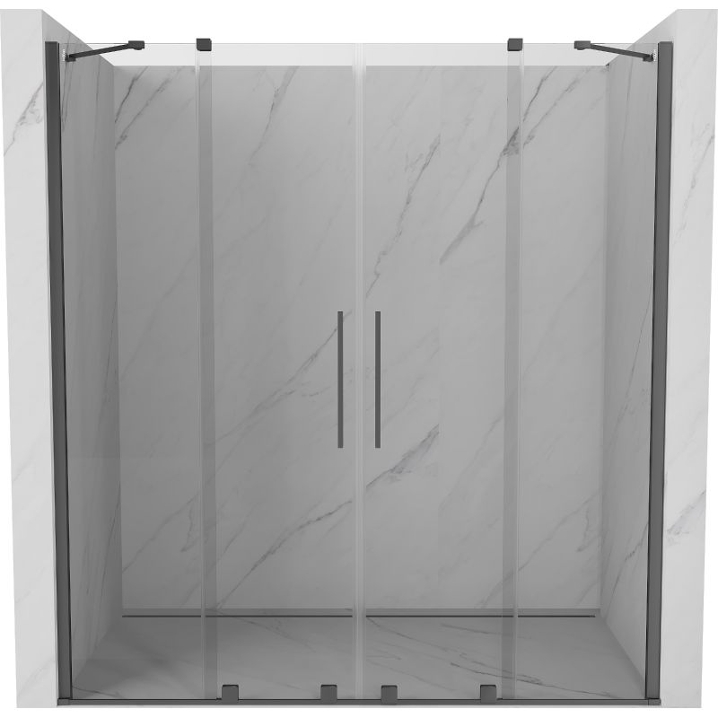Drzwi prysznicowe rozsuwane Mexen Velar gun metal 170x200 cm 1 szt.