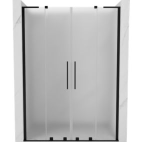 Drzwi prysznicowe rozsuwane Mexen Velar L czarne 140 cm 1 szt.