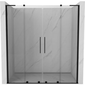 Drzwi prysznicowe rozsuwane Mexen Velar L czarne 170x200 cm 1 szt.