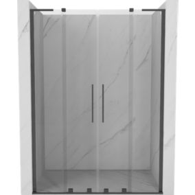 Drzwi prysznicowe rozsuwane Mexen Velar L gun gray 140x200  1 szt.