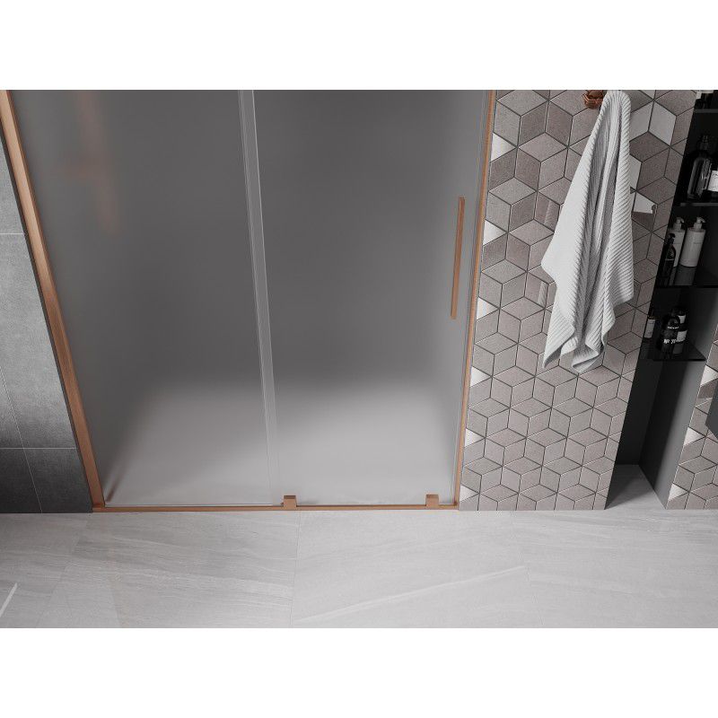 Drzwi prysznicowe rozsuwane Mexen Velar szron 140x200 cm 1 szt.