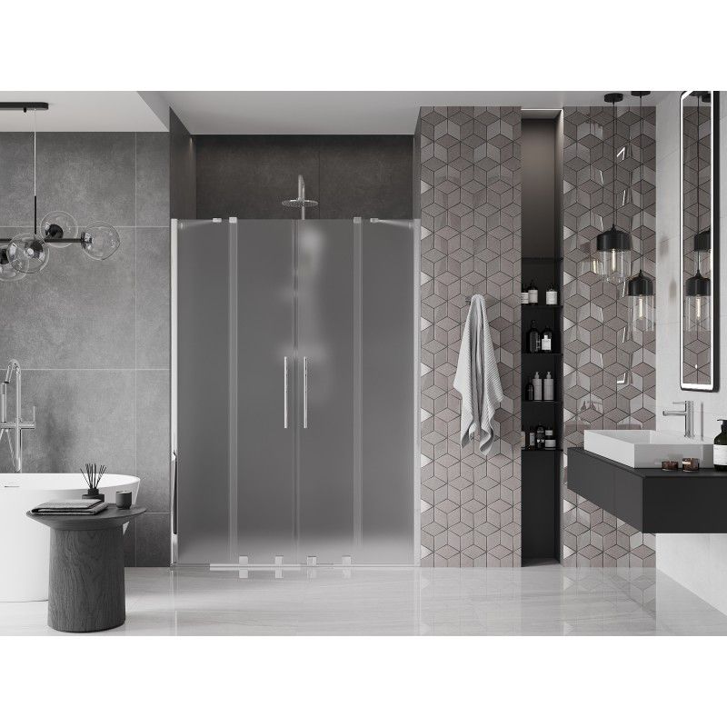 Drzwi prysznicowe rozsuwane Mexen Velar szron 160x200 cm 1 szt.