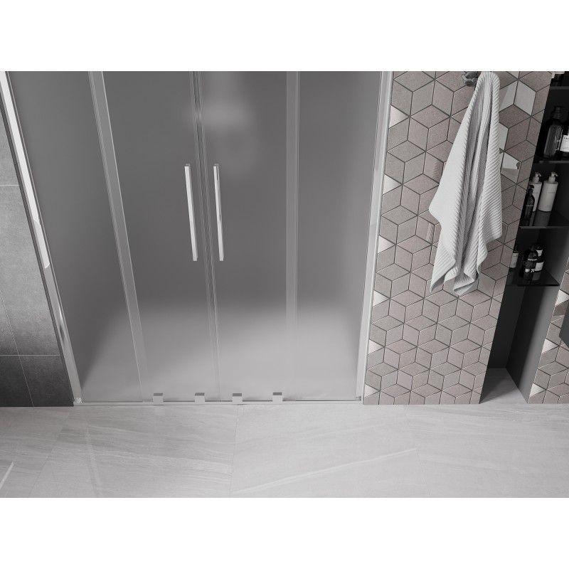 Drzwi prysznicowe rozsuwane Mexen Velar szron 160x200 cm 1 szt.