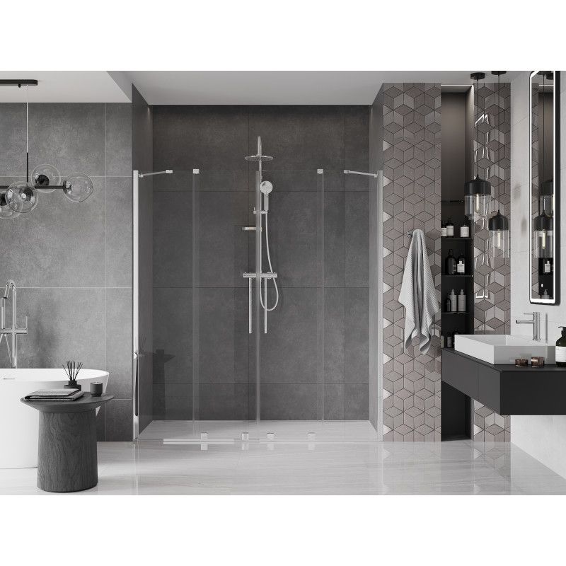 Drzwi prysznicowe rozsuwane Mexen Velar transparent chrom 180x200 cm 1 szt.