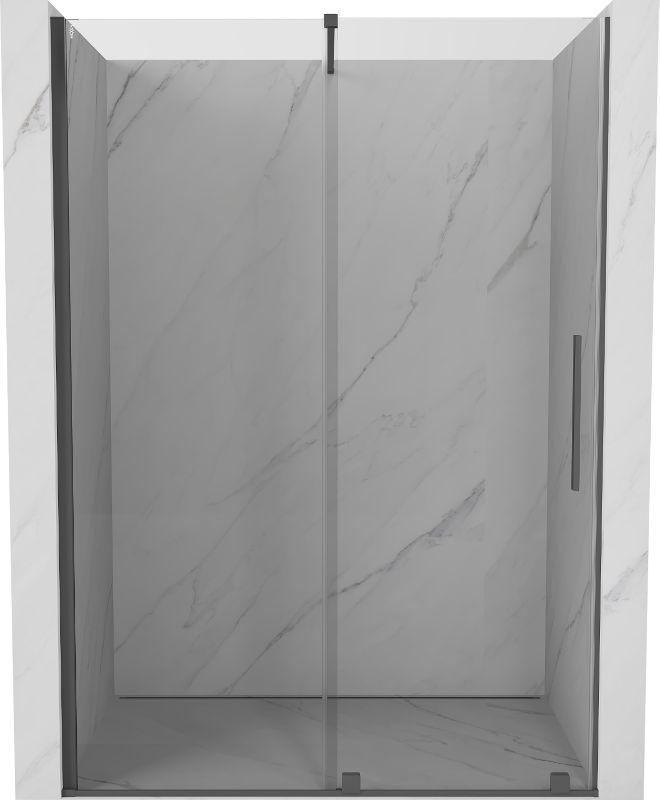 Drzwi prysznicowe rozsuwane Mexen Velar transparentne gun gray 140x200 cm 1 szt.