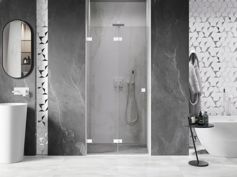 Drzwi prysznicowe składane Mexen Lunar-F białe 75x200 cm 836-075-000-20-00-L 1 szt.