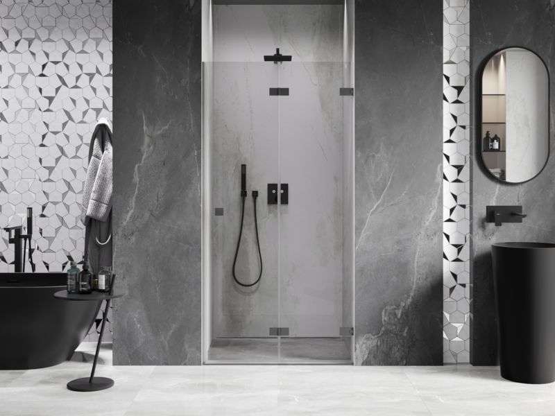 Drzwi prysznicowe składane Mexen Lunar-F gun metal 90 cm 1 szt.