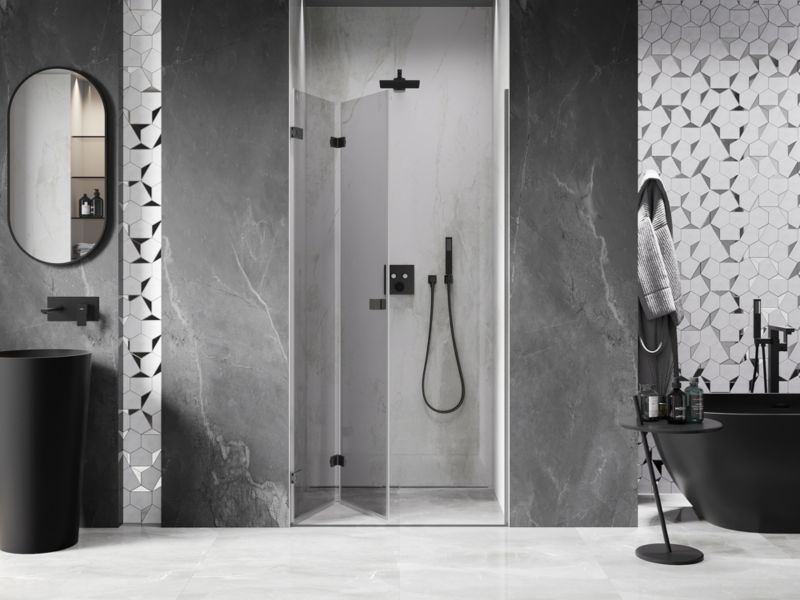 Drzwi prysznicowe składane Mexen Lunar-F gun metal 90x200 cm 1 szt.