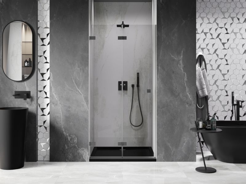 Drzwi prysznicowe składane Mexen Lunar-F gun metal 95 cm 1 szt.