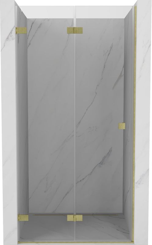 Drzwi prysznicowe składane Mexen Lunar-F złote szczotkowane 90x200 cm 836-090-000-55-00-L 1 szt.