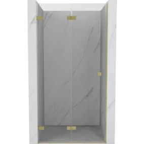 Drzwi prysznicowe składane Mexen Lunar-F złote szczotkowane 90x200 cm 836-090-000-55-00-L 1 szt.