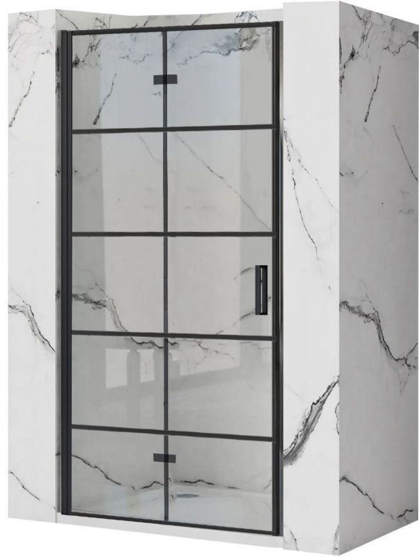 Drzwi Prysznicowe Składane Rea Molier 100 Czarny 2,3X100X190Cm 1 Szt
