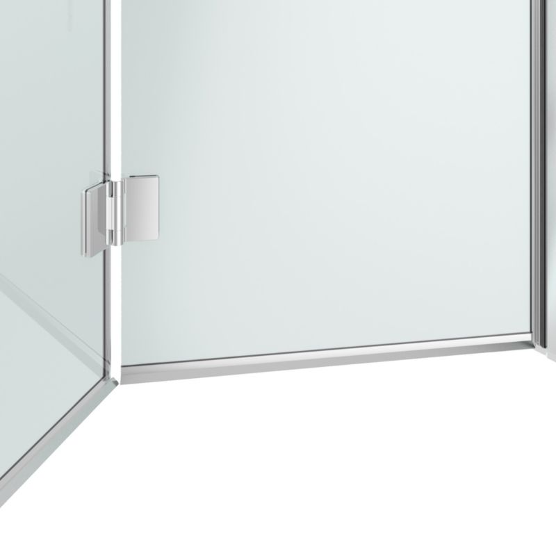 Drzwi prysznicowe składane GoodHome Beloya 120 cm chrom/transparentne