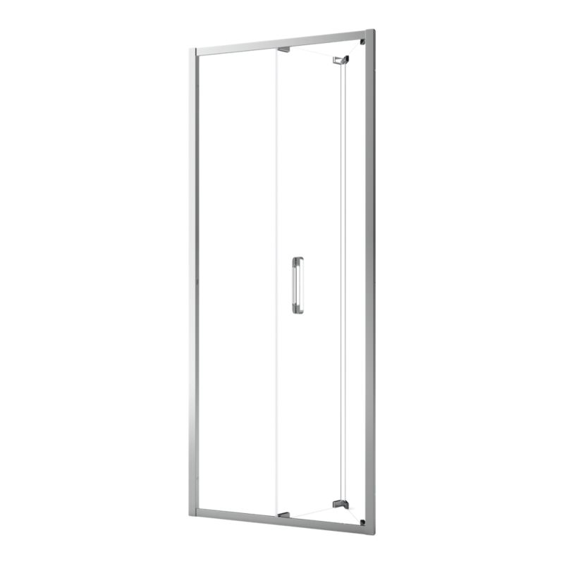 Drzwi prysznicowe składane GoodHome Maza 100 cm chrom/transparentne