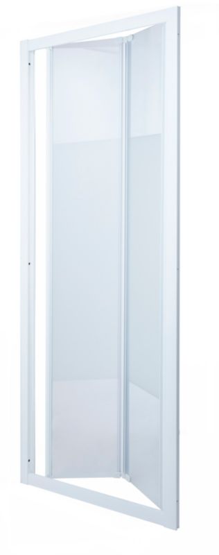 Drzwi prysznicowe składane Onega 90 cm biały/wzór