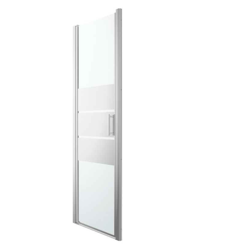 Drzwi prysznicowe uchylne GoodHome Beloya 70 cm chrom/szkło lustrzane
