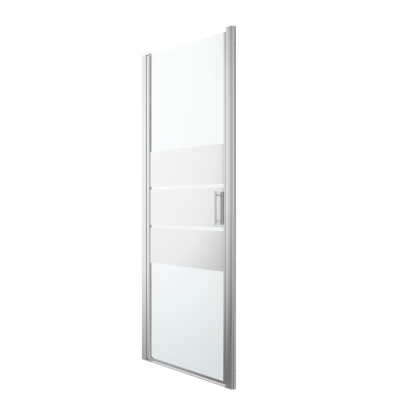 Drzwi prysznicowe uchylne GoodHome Beloya 80 cm chrom/szkło lustrzane