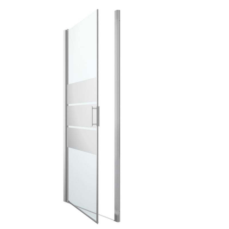 Drzwi prysznicowe uchylne GoodHome Beloya 90 cm chrom/szkło lustrzane