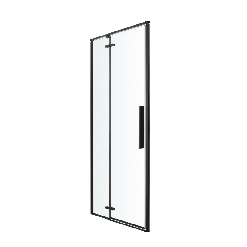 Drzwi prysznicowe uchylne GoodHome Ezili 90 cm czarne/transparentne