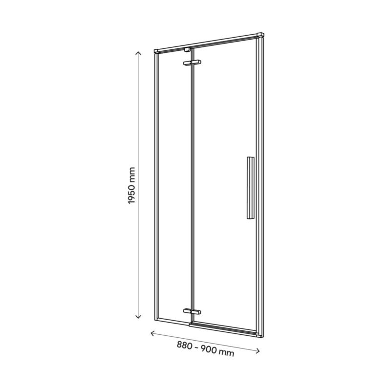 Drzwi prysznicowe uchylne GoodHome Ezili 90 cm czarne/transparentne