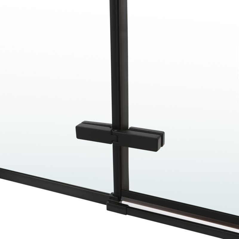 Drzwi prysznicowe uchylne GoodHome Ezili 90 cm czarne/transparentne