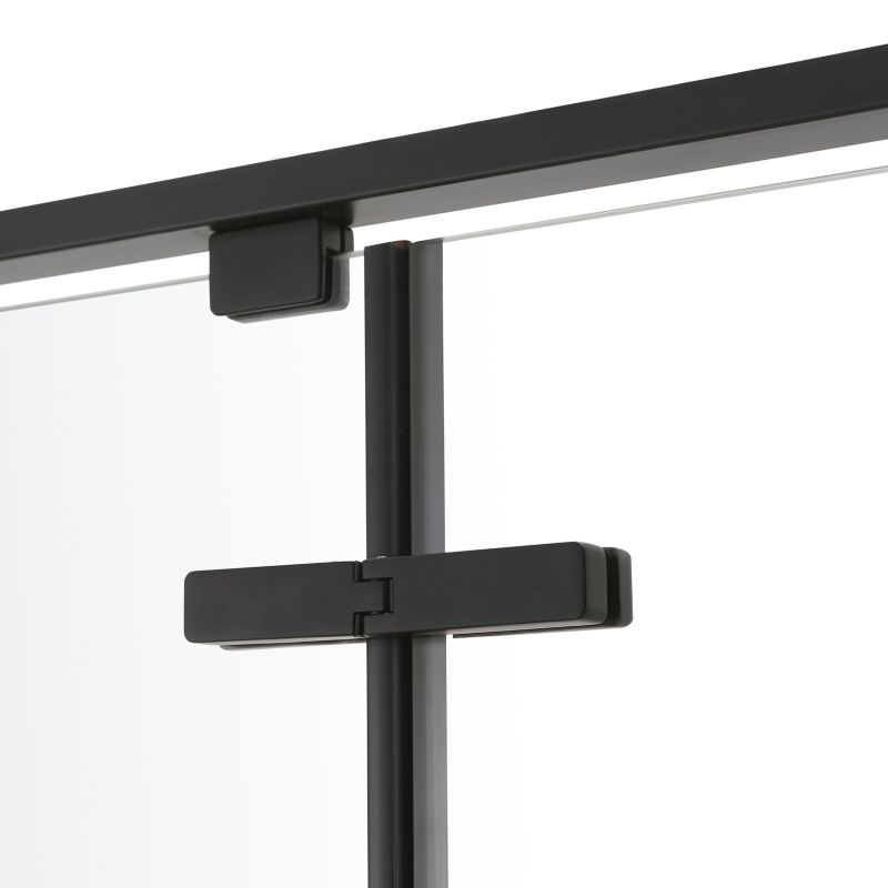 Drzwi prysznicowe uchylne GoodHome Ezili 90 cm czarne/transparentne