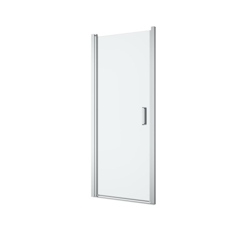 Drzwi prysznicowe uchylne GoodHome Ledava 80 cm chrom/transparentne