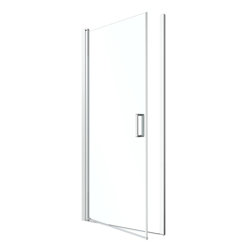 Drzwi prysznicowe uchylne GoodHome Ledava 80 cm chrom/transparentne