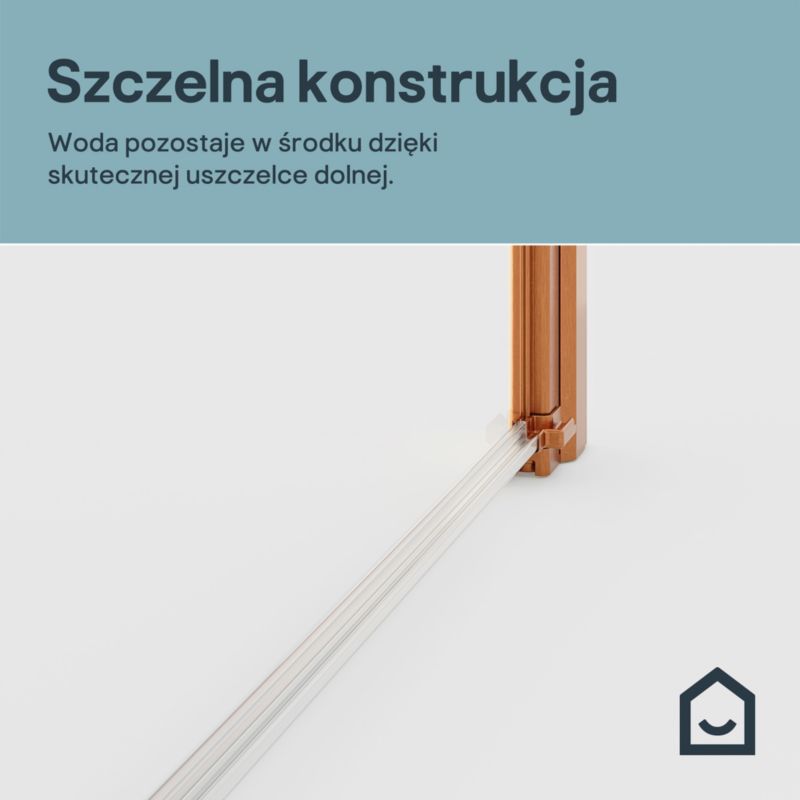 Drzwi prysznicowe uchylne Ledava 80 cm miedziane/transparentne