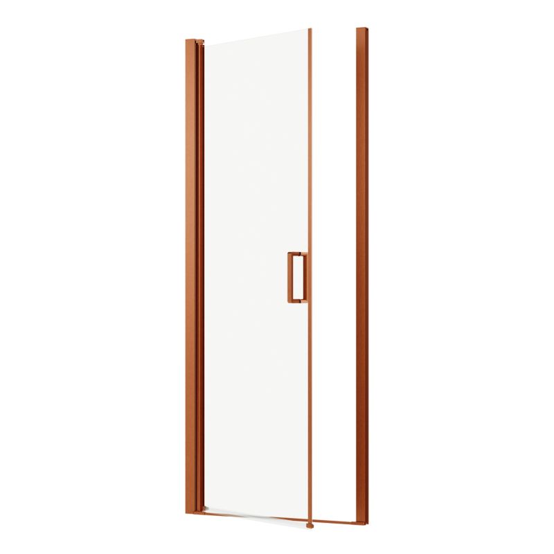 Drzwi prysznicowe uchylne Ledava 80 cm miedziane/transparentne
